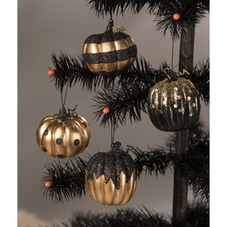 Glam Pumpkin Ornament Set