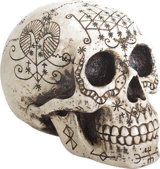 Engraved Voodoo Skull